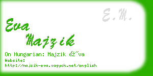 eva majzik business card